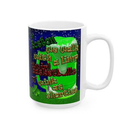 celtics logo - White Mug ('snoops' background)