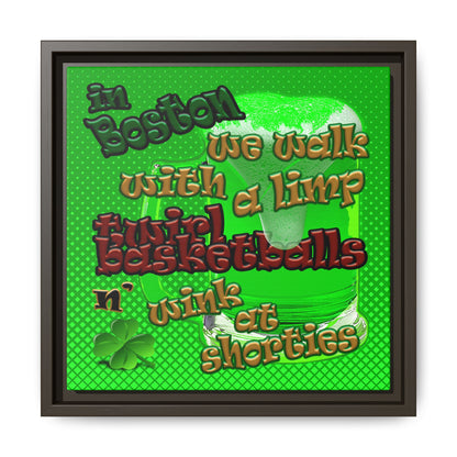 celtics logo - framed canvas art (logo green)