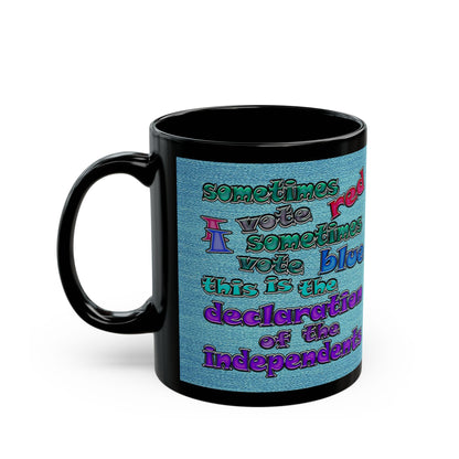 declaration of the independents - Black Mug (faded blue)
