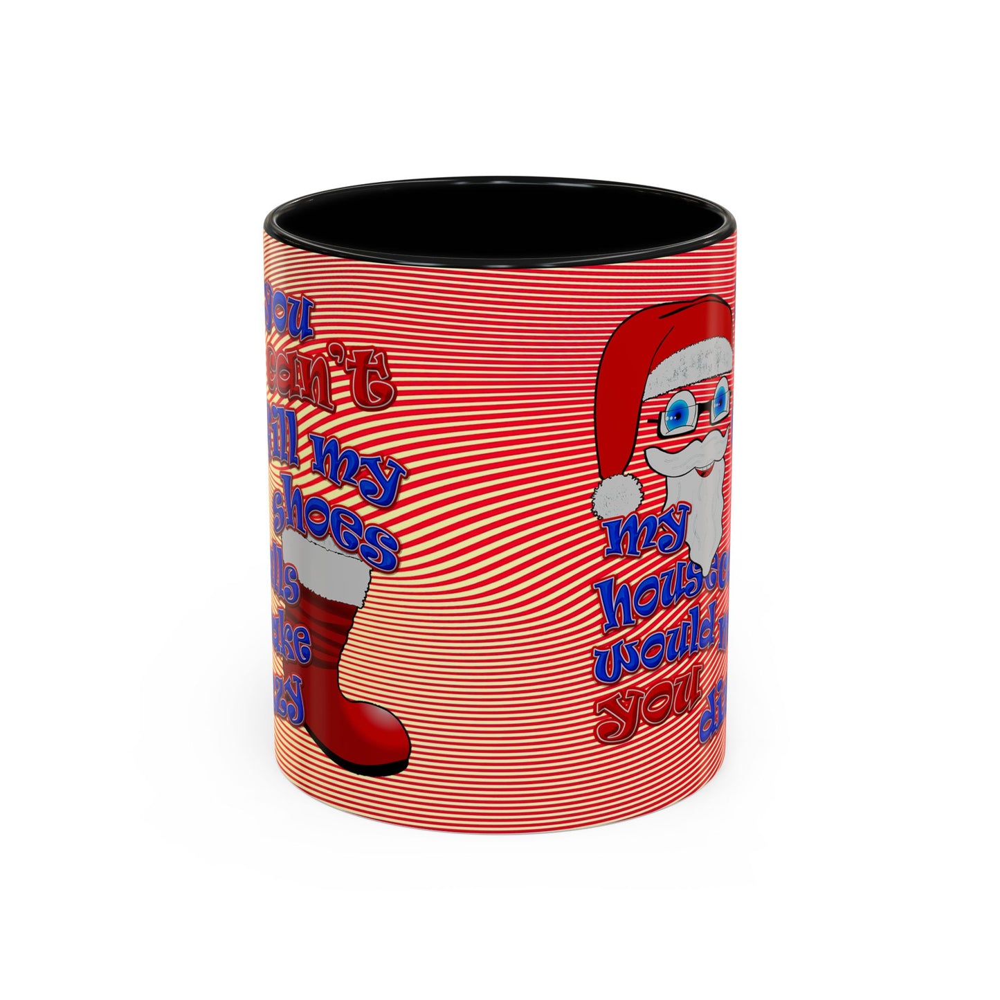 santa's shoes - Accent Mug (yellow-orange wave)