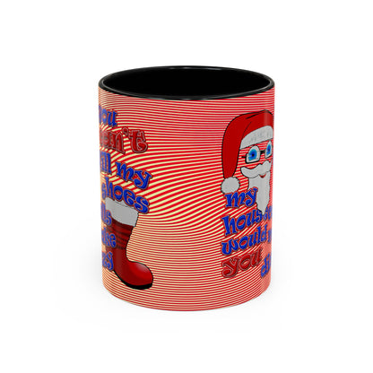 santa's shoes - Accent Mug (yellow-orange wave)