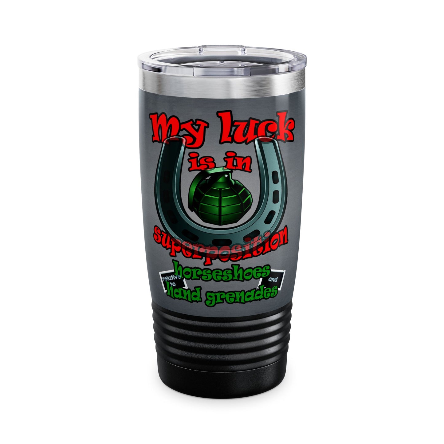my luck - Ringneck Tumbler, 20oz (grey-light grey)