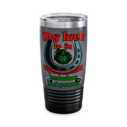 my luck - Ringneck Tumbler, 20oz (grey-light grey)