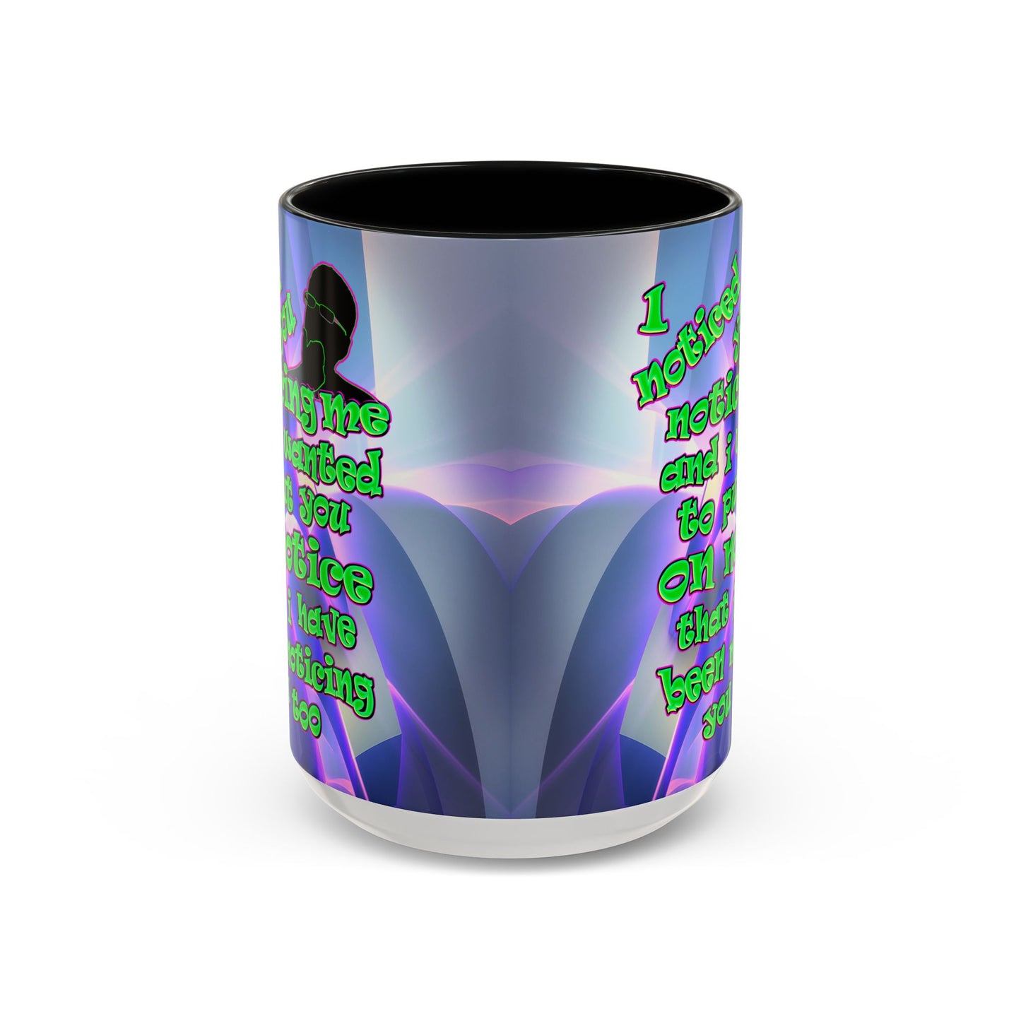 noticed you noticing - Accent Mug (grey-pink wave)