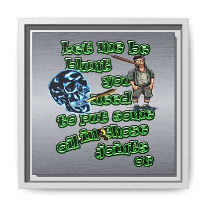 og - framed canvas art (brushed nickel)
