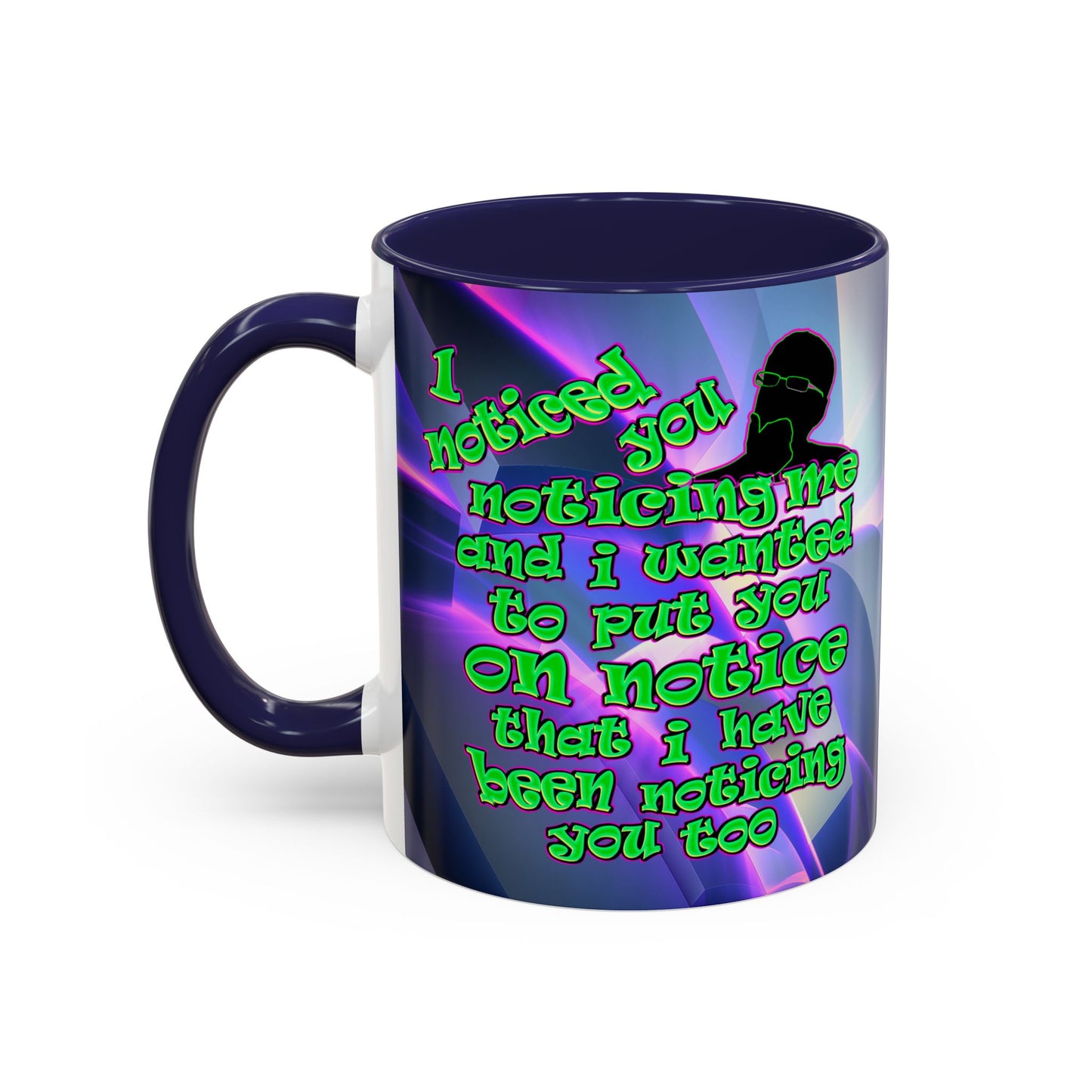 noticed you noticing - Accent Mug (grey-pink wave)
