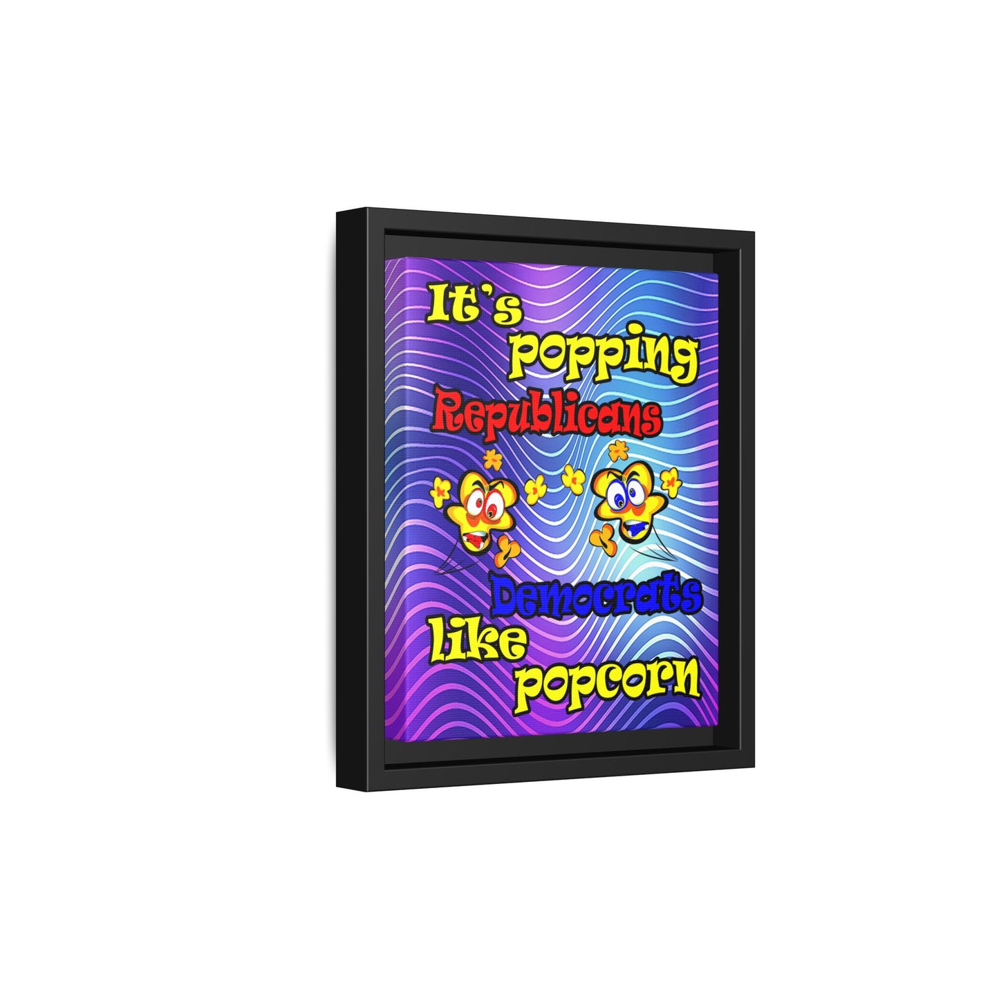 popping like popcorn - framed canvas art (purple wave)