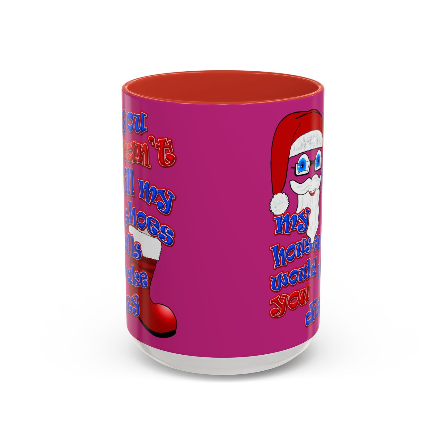 santa's shoes - Accent Mug (pink)