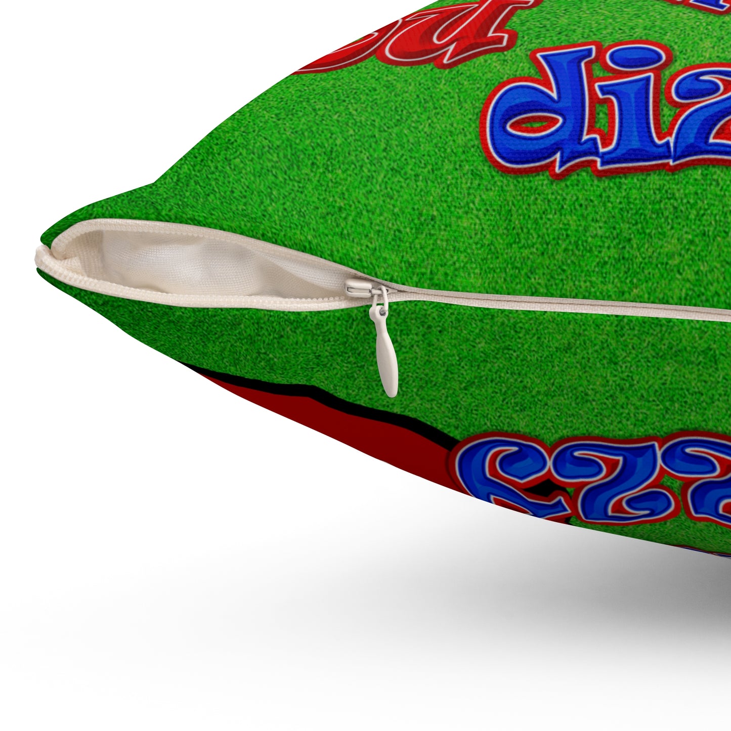 santa's shoes - Spun Polyester Square Pillow - (green turf)