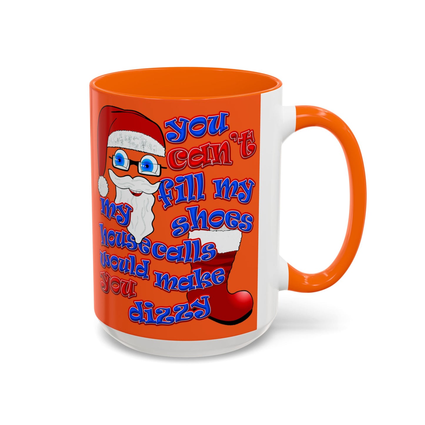 santa's shoes - Accent Mug (orange)