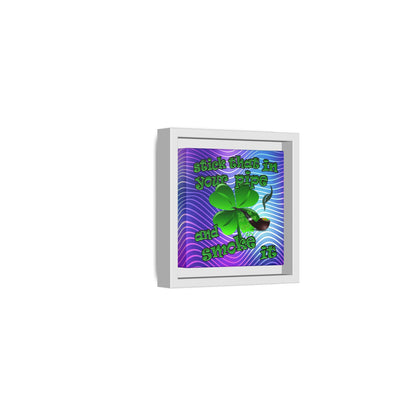 stick that in your pipe and smoke it - framed canvas art (purple wave)