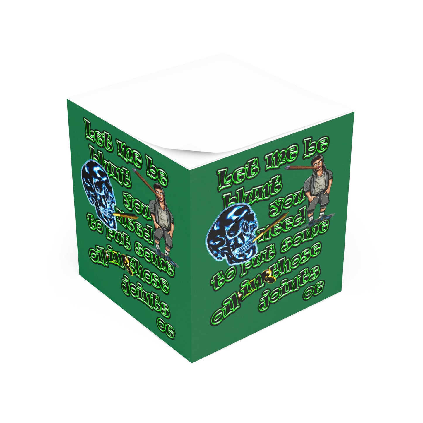 og - note cube (dark green)