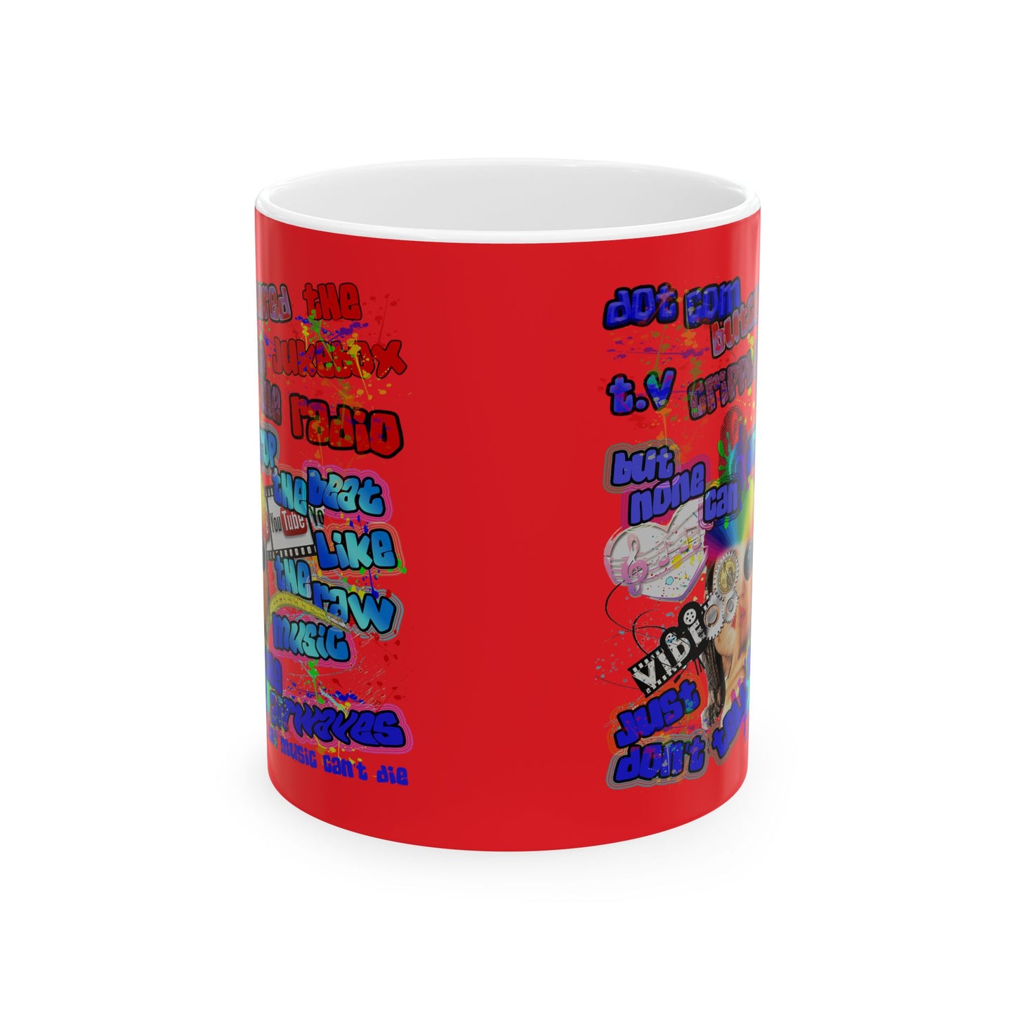 drop the beat - White Mug (red)