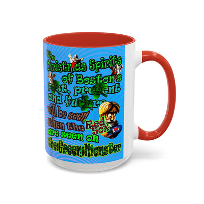 christmas spirits of boston - Accent Mug (light blue-purple wave)