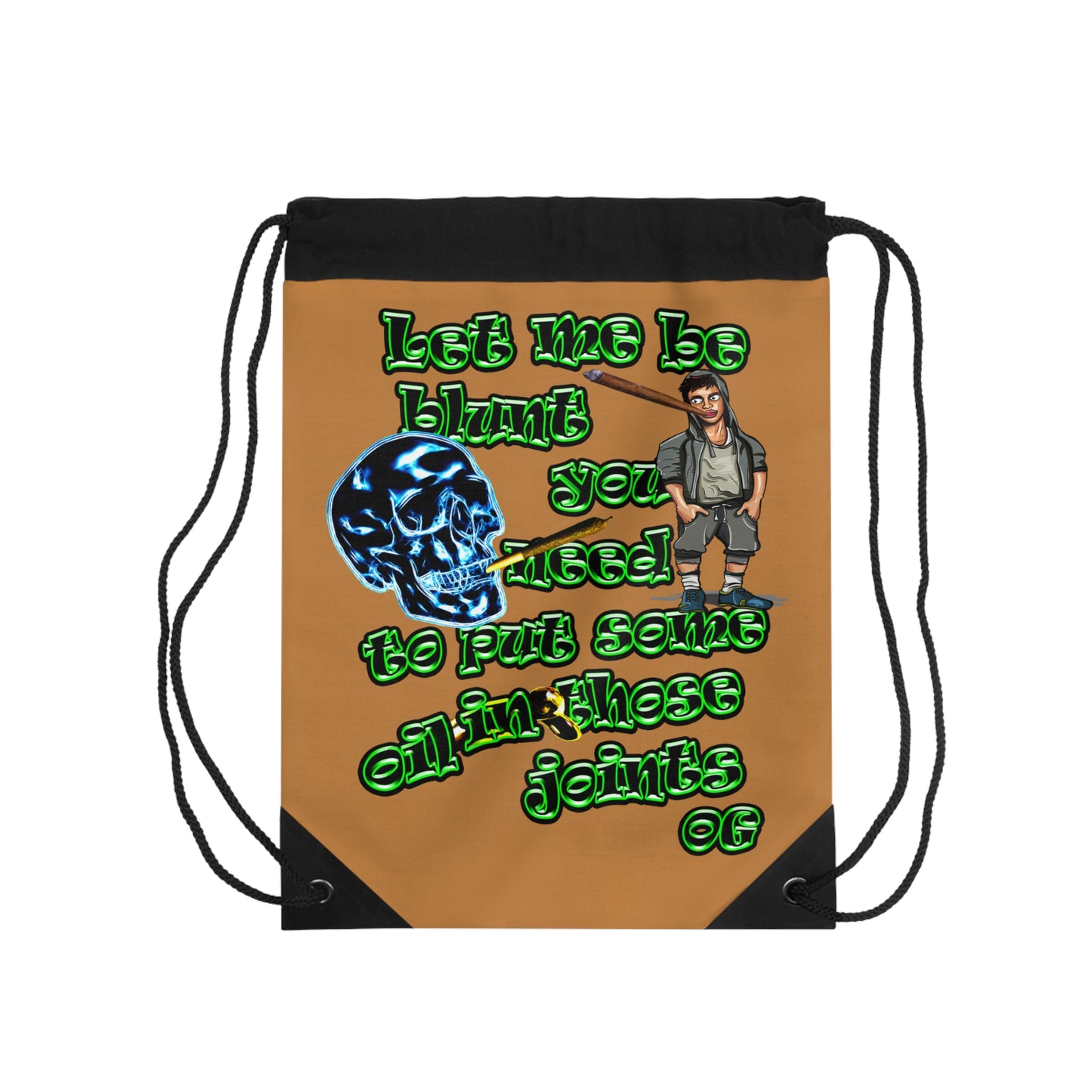 og - Drawstring Bag (light brown)