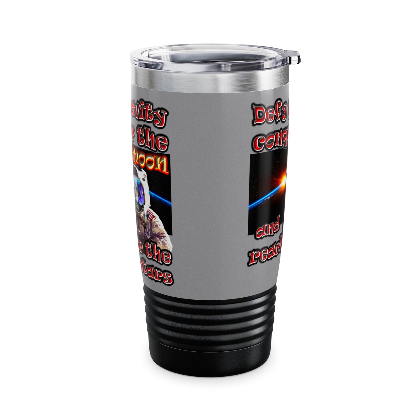 defy conquer reach - Ringneck Tumbler, 20oz (grey)