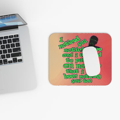 noticed you noticing - Mouse Pad (Rectangle) (yellow-orange wave)
