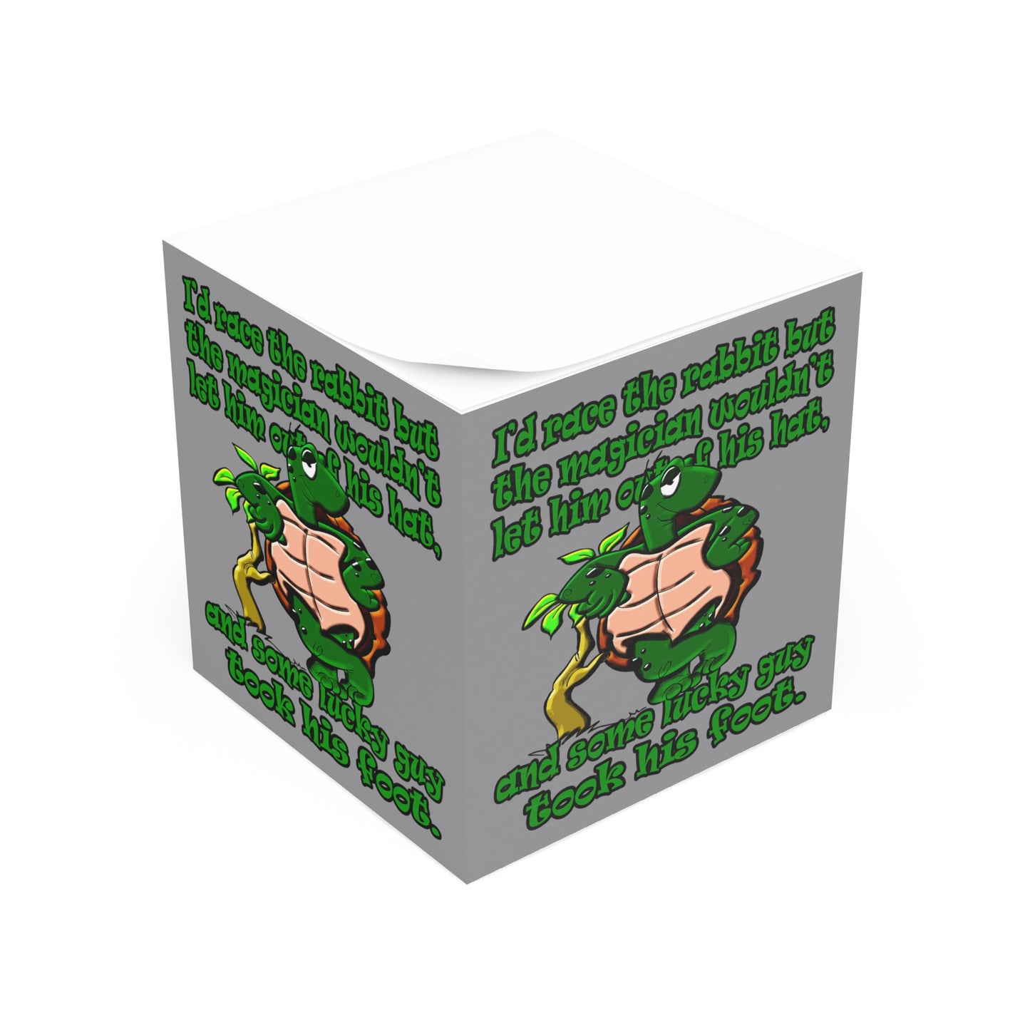 turtle race - note cube (grey)