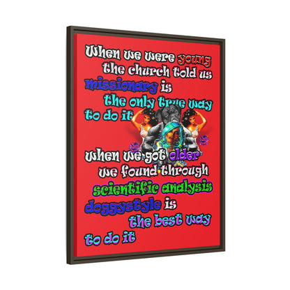 doggystyle - framed canvas art (red)