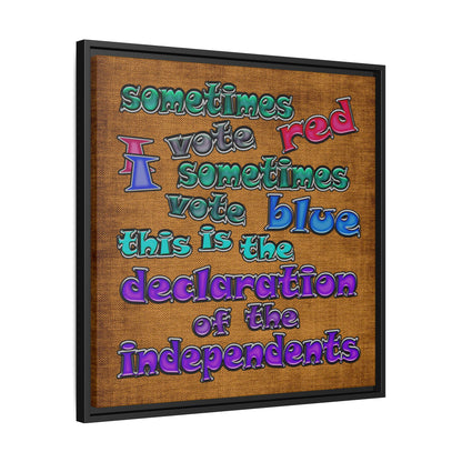declaration of the independents - framed canvas art (brown papyrus)