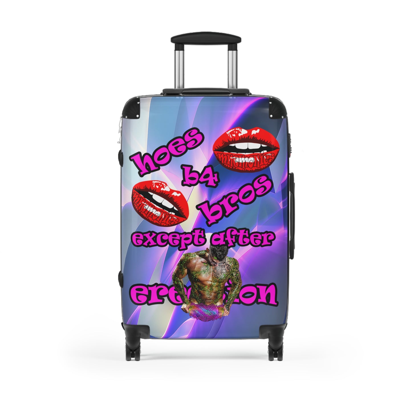 hoes b4 bros - Suitcase (grey-pink wave)