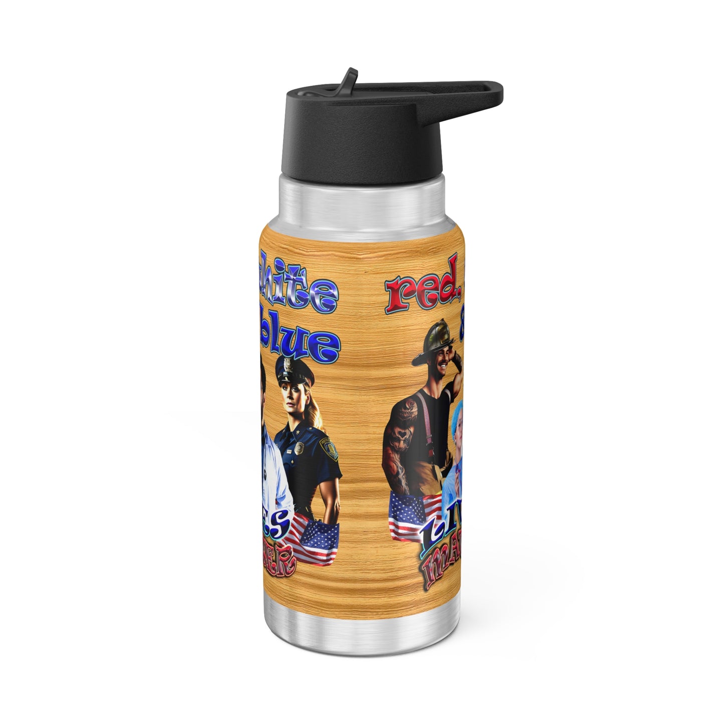 rw&b lives matter - Gator Tumbler, 32oz  (butterscotch wood finish)