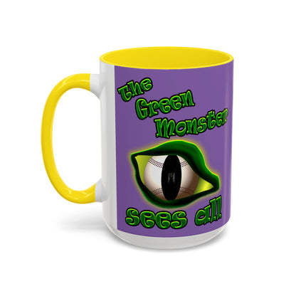 green monster - Accent Mug (light purple)