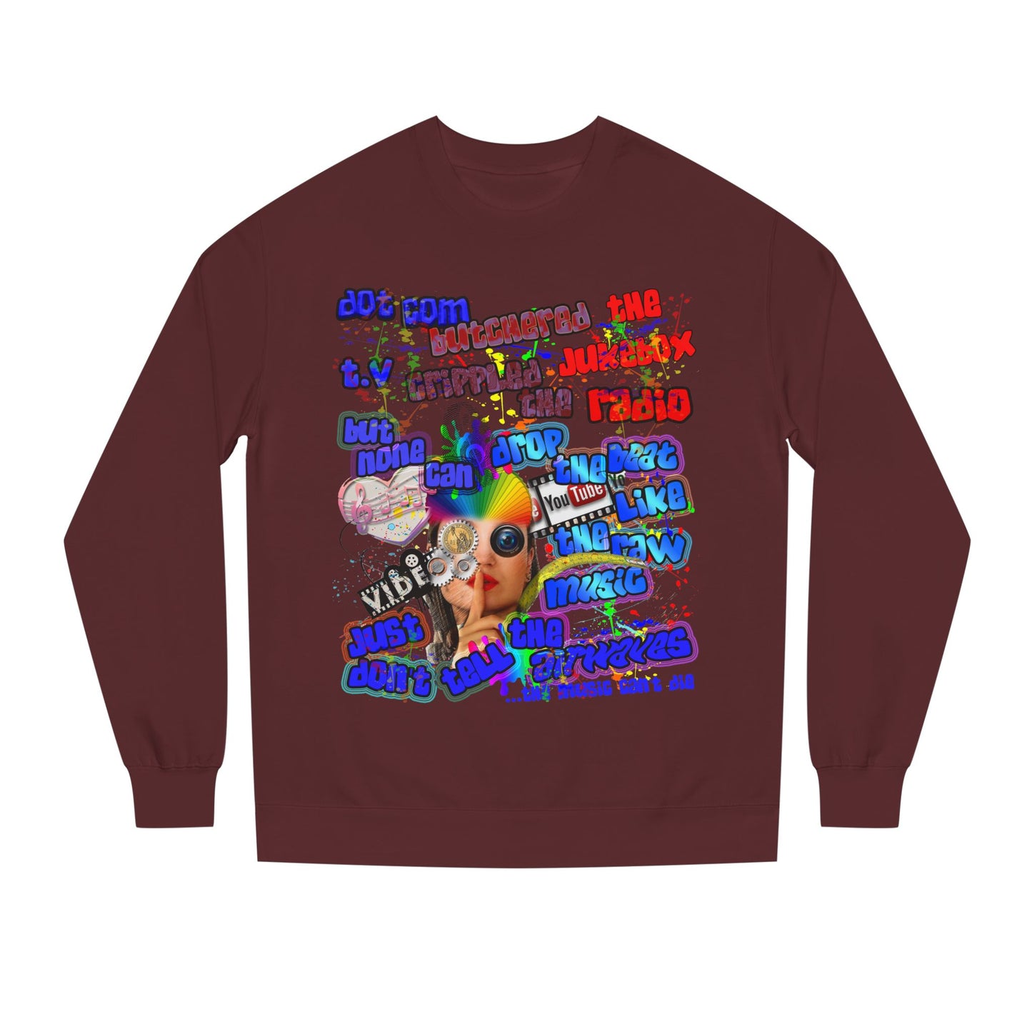 drop the beat - Unisex Crew Neck Sweatshirt