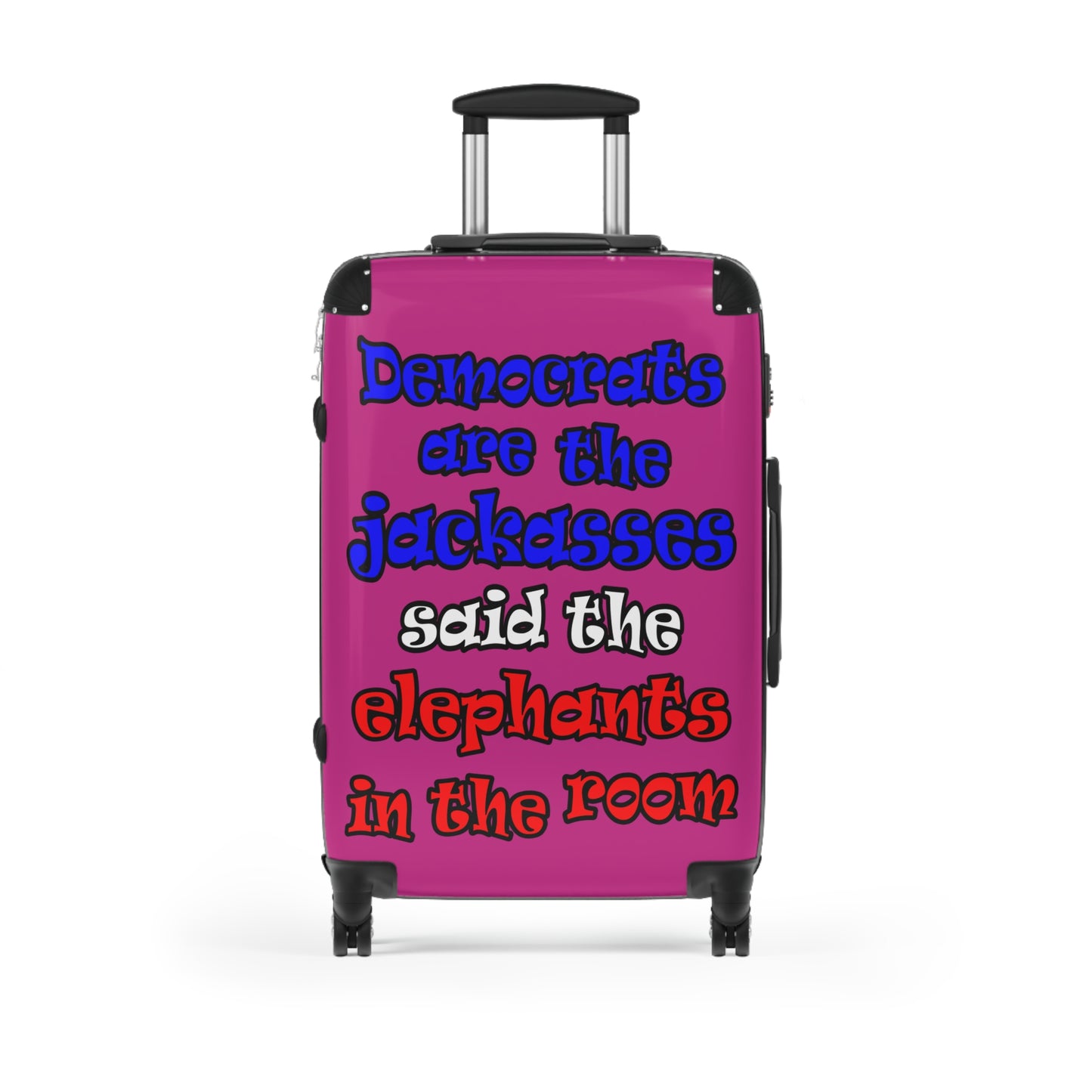 donkeys and elephants - Suitcase (pink)