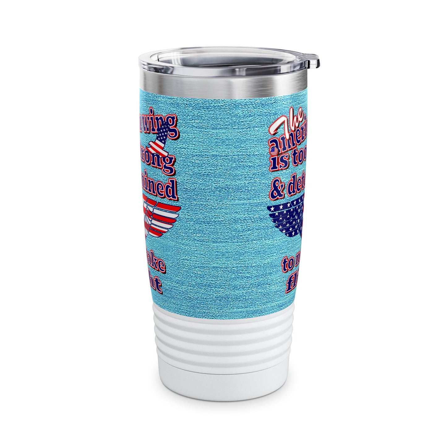 american wing - Ringneck Tumbler, 20oz (faded blue)