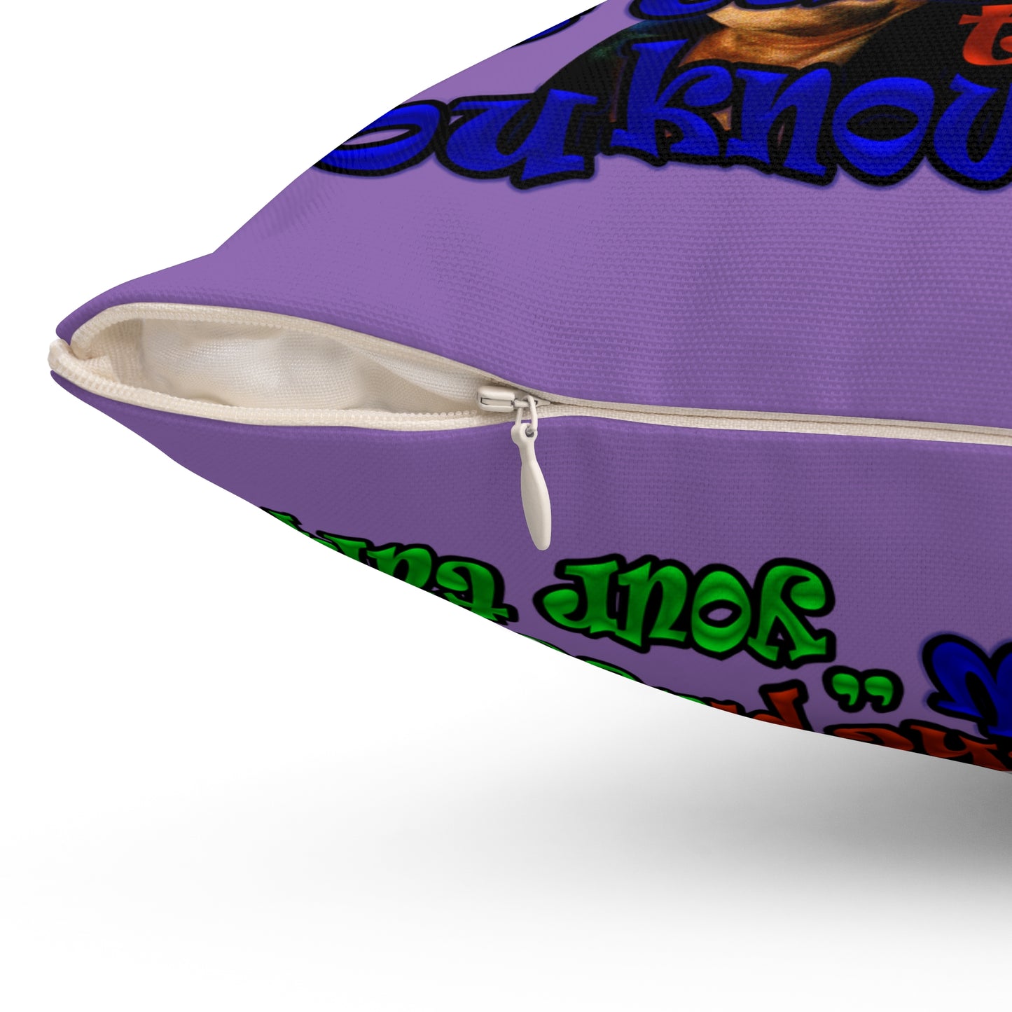 high noon - Spun Polyester Square Pillow - (light purple)