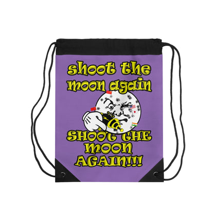 shoot the moon again - Drawstring Bag (light purple)