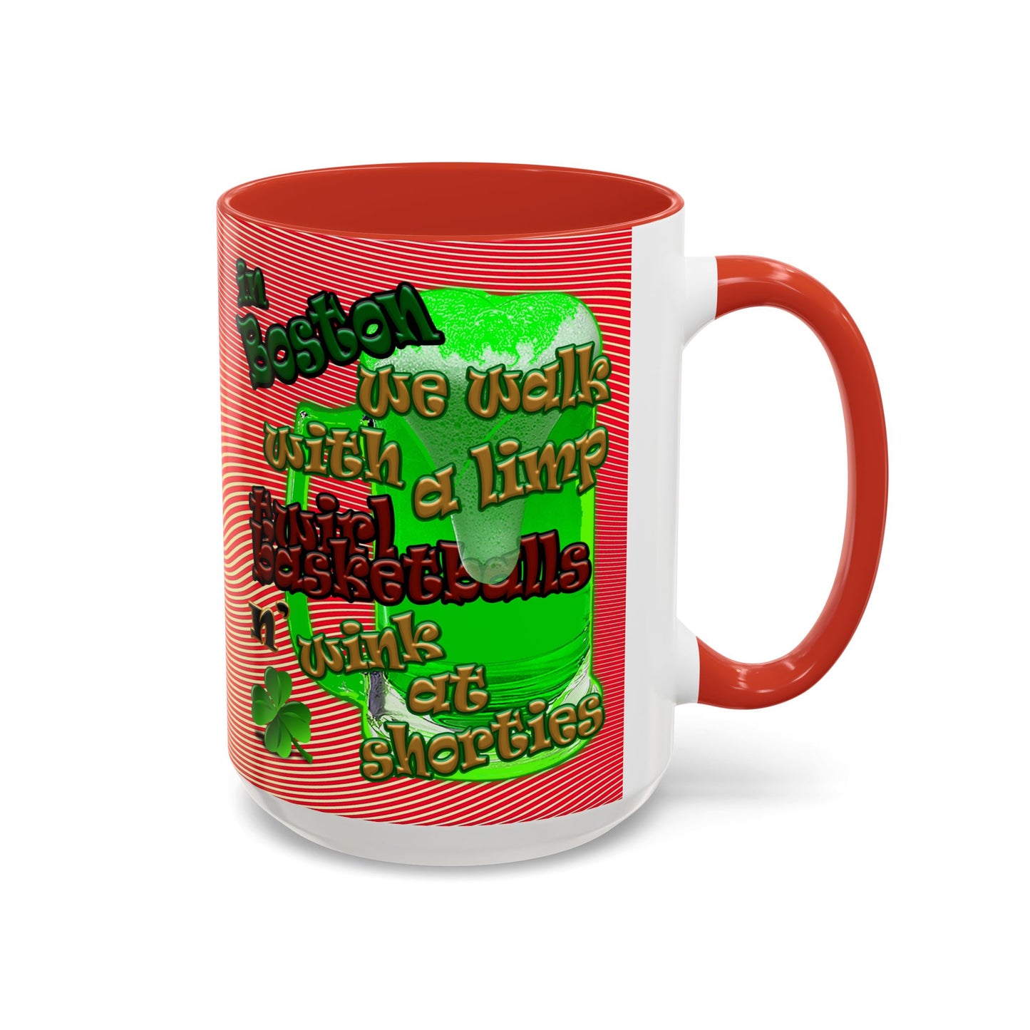 celtics logo - Accent Mug (yellow-orange wave)