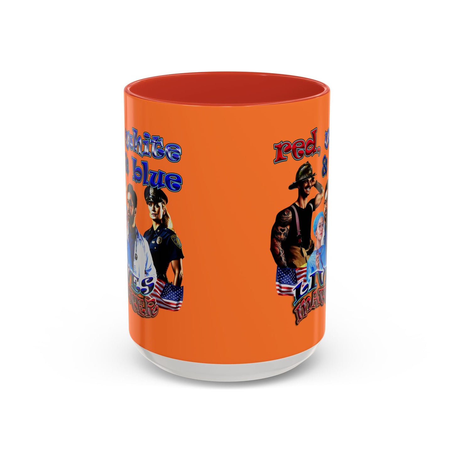 rw&b lives matter - Accent Mug (crusta)