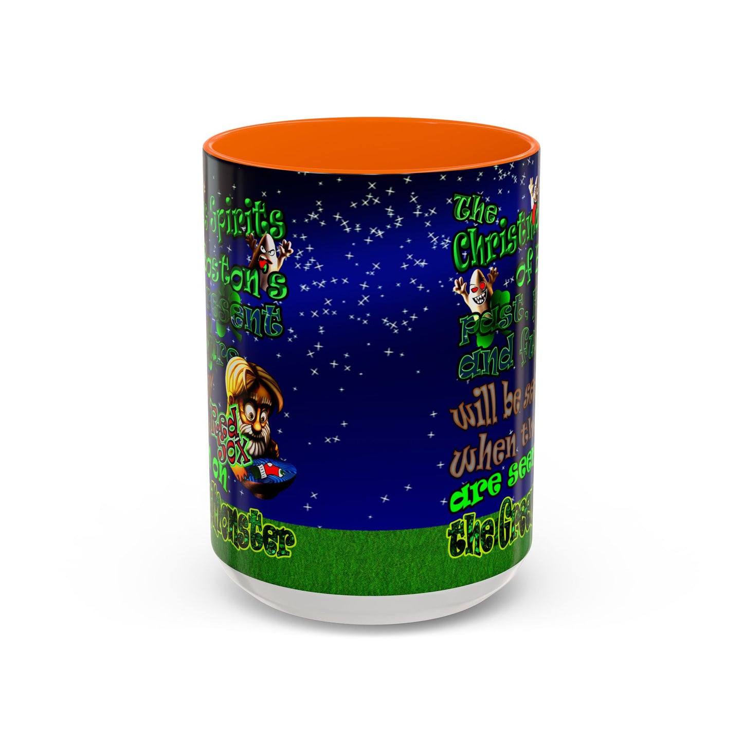 christmas spirits of boston - Accent Mug ('snoops' background)