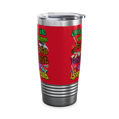 the bum's shit - Ringneck Tumbler, 20oz (dark red)