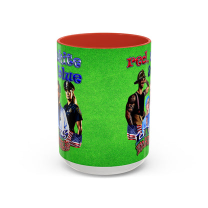 rw&b lives matter - Accent Mug (green turf)