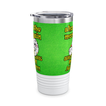 shoot the moon again - Ringneck Tumbler, 20oz (green turf)