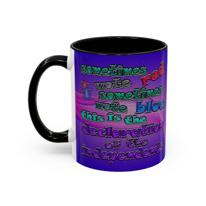 declaration of the independents - Accent Mug (purple-pink wave)