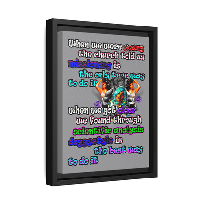 doggystyle - framed canvas art (grey)