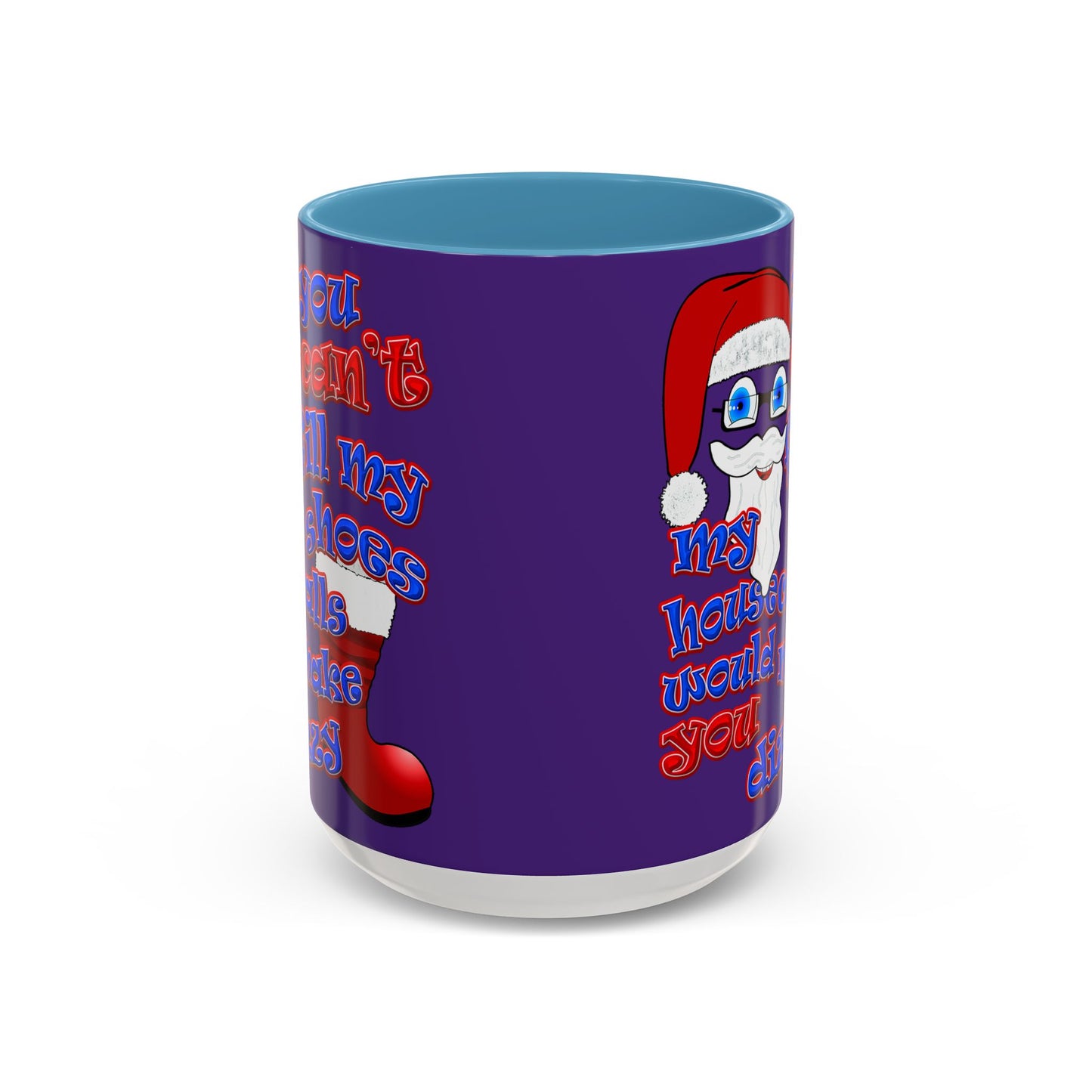 santa's shoes - Accent Mug (purple)