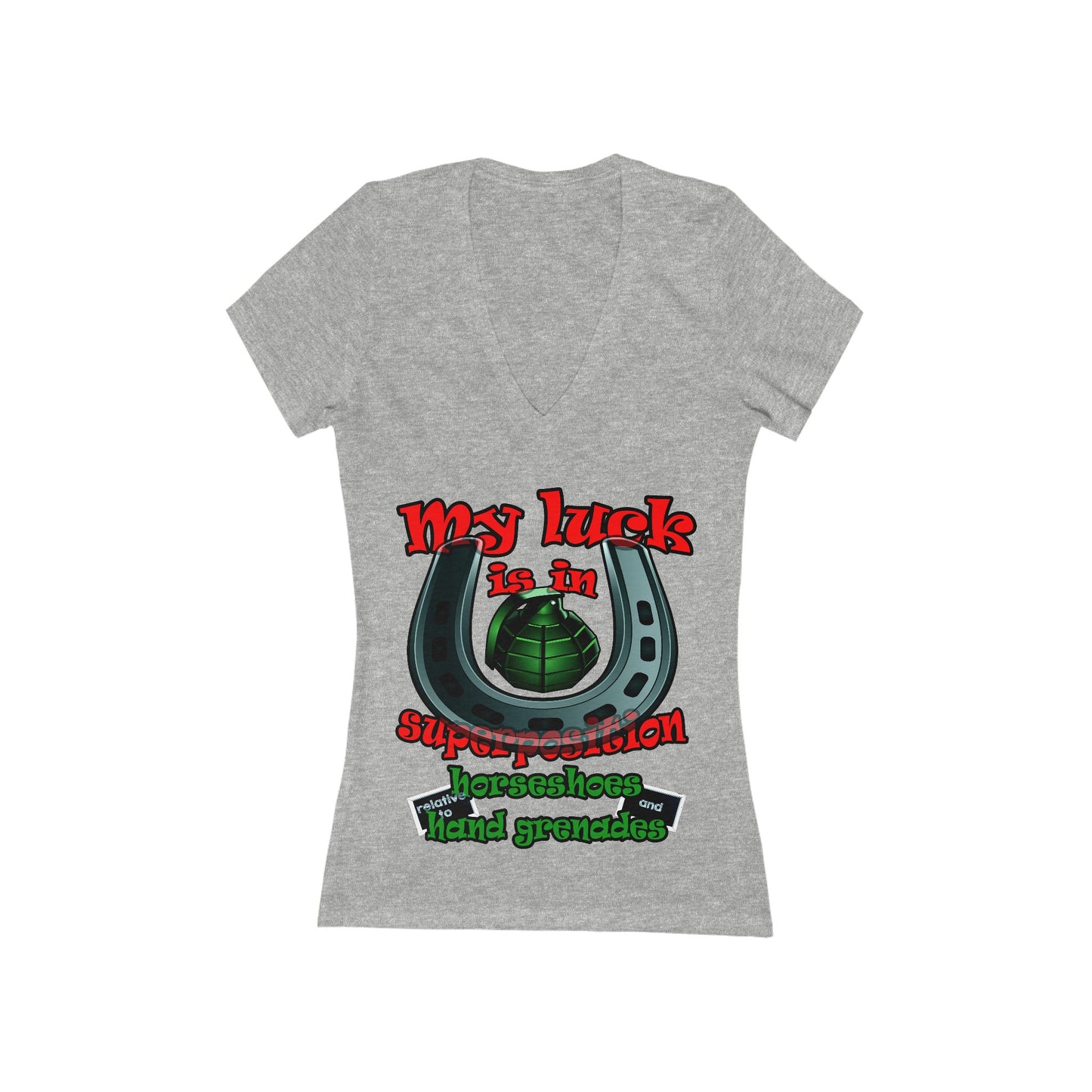 my luck - Women's Jersey Short Sleeve Deep V-Neck Tee