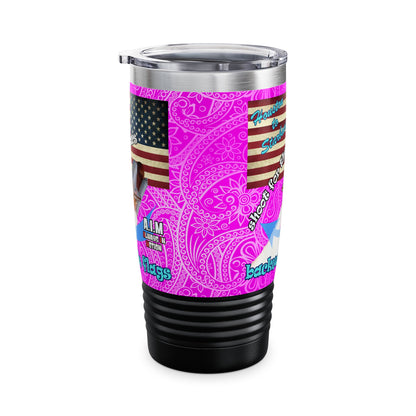 shoot for the stars - Ringneck Tumbler, 20oz (pink swirl)