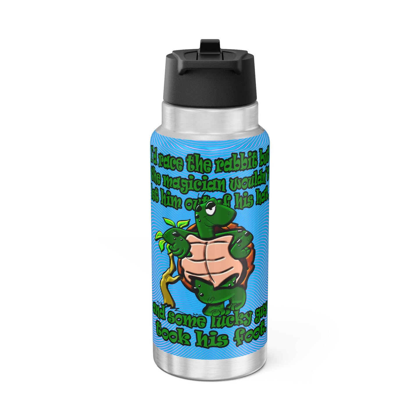 turtle race - Gator Tumbler, 32oz  (light blue-purple wave)