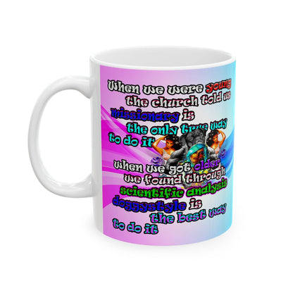 doggystyle - White Mug (light blue-pink wave)