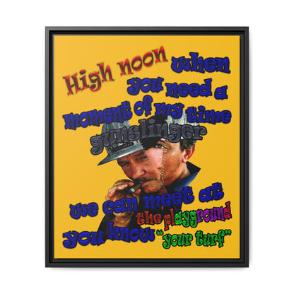 high noon - framed canvas art (yellow)