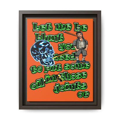 og - framed canvas art (orange)
