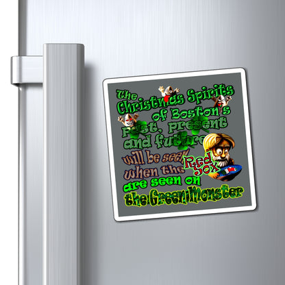 christmas spirits of boston - Magnets - (dark grey)