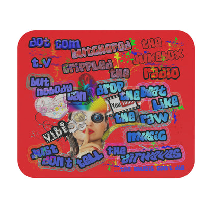 drop the beat - Mouse Pad (Rectangle) (red)