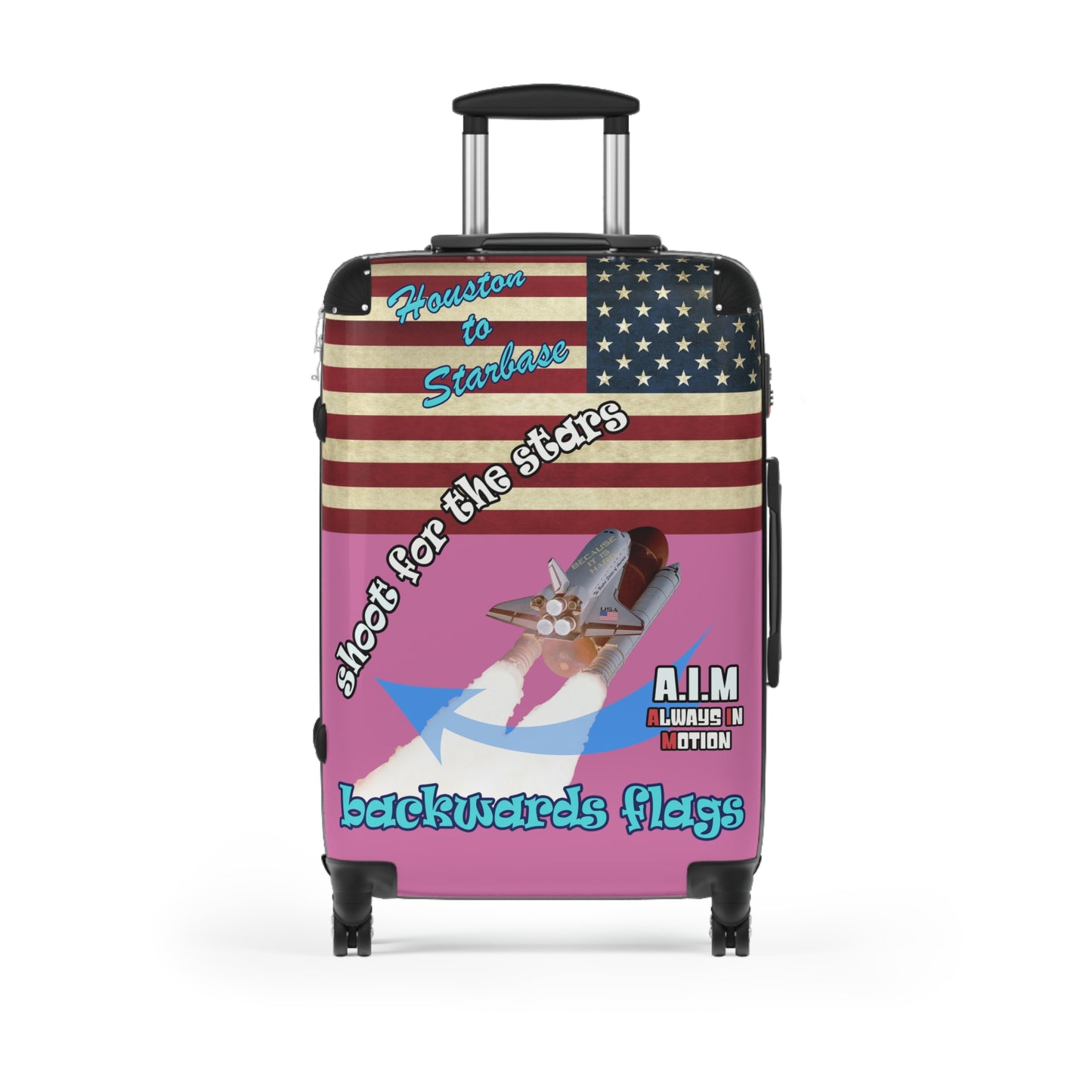 shoot for the stars - Suitcase (light pink)
